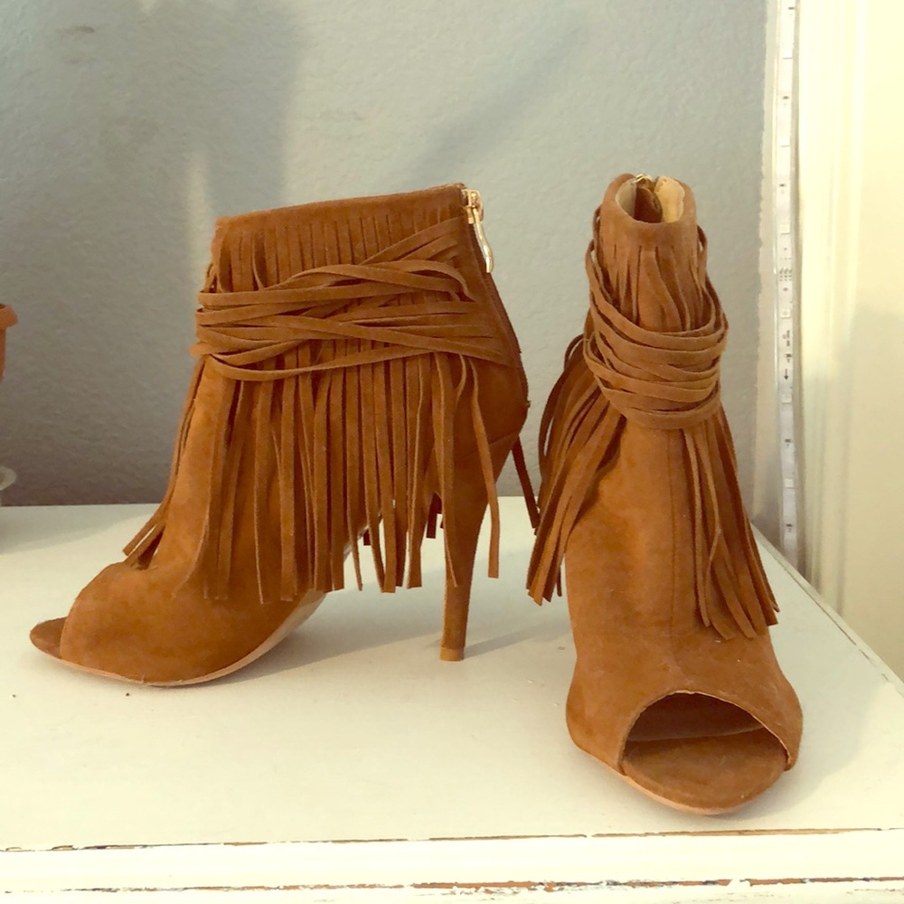 Fringe Stiletto Booties